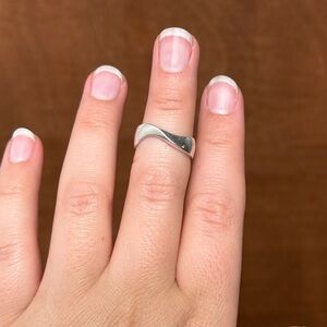 Sterling Silver Wave Ring Size 6